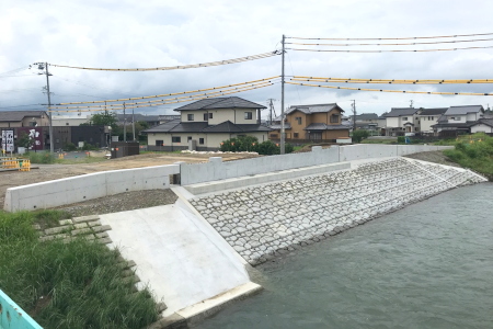 細江浜北線（雷神橋）道路改良工事（左岸）